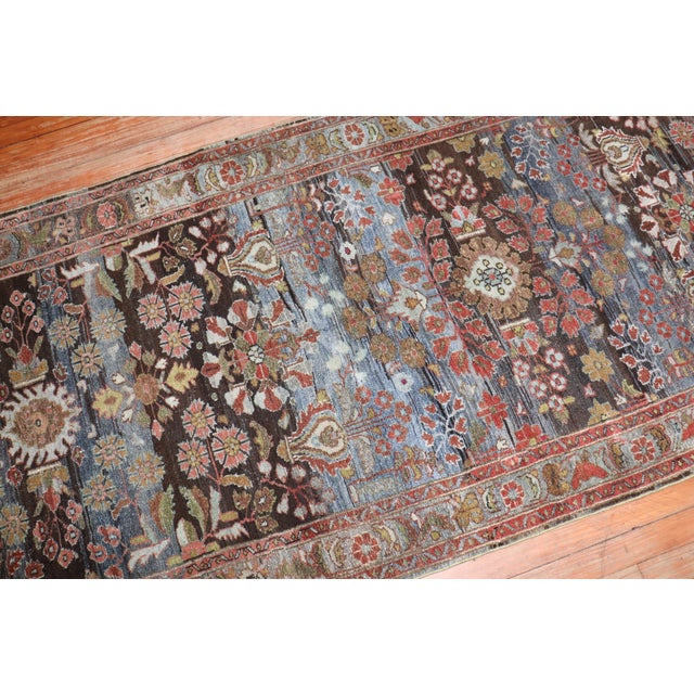 Antique Zabihi Collection Persian Malayer Runner - 3'5" x 13'10" For Sale - Image 11 of 12