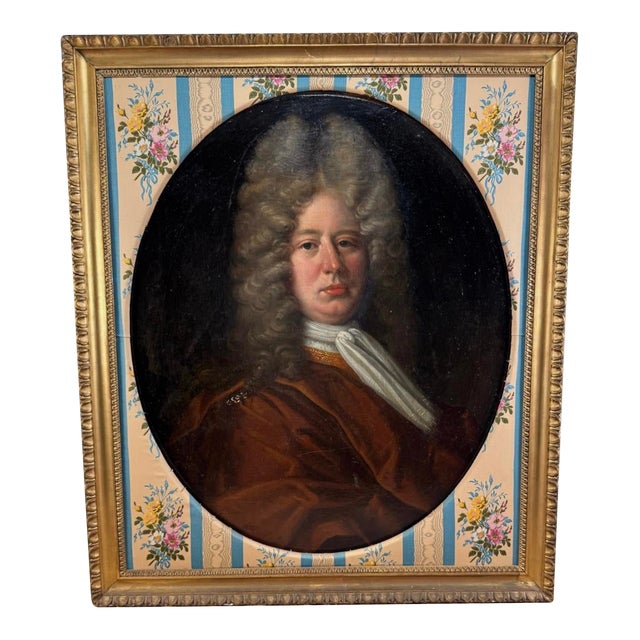 Portrait of a Baroque Gentleman Early 18th Century English School Oil on Canvas For Sale