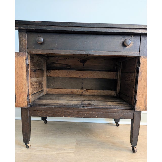Early 19th Century Antique Primitive Oak Jelly Cupboard Cabinet North Carolina For Sale - Image 5 of 18