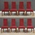 A set of eight custom mid century modern oak dining chairs by Pere Cosp with eloquently intentional twisted back rails....