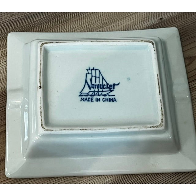 Ceramic Nantucket Sailing Ship Ashtray For Sale - Image 7 of 7