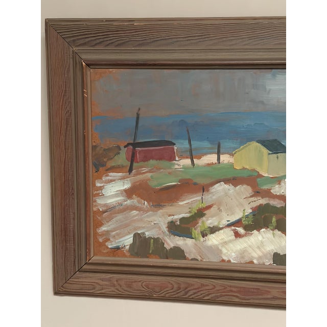 Frans Lundberg, Coastal Village, 1950s, Oil on Panel, Framed For Sale - Image 10 of 18