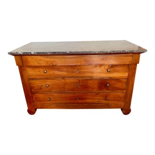 19th C. Louis Phillippe Three Drawer Chest For Sale