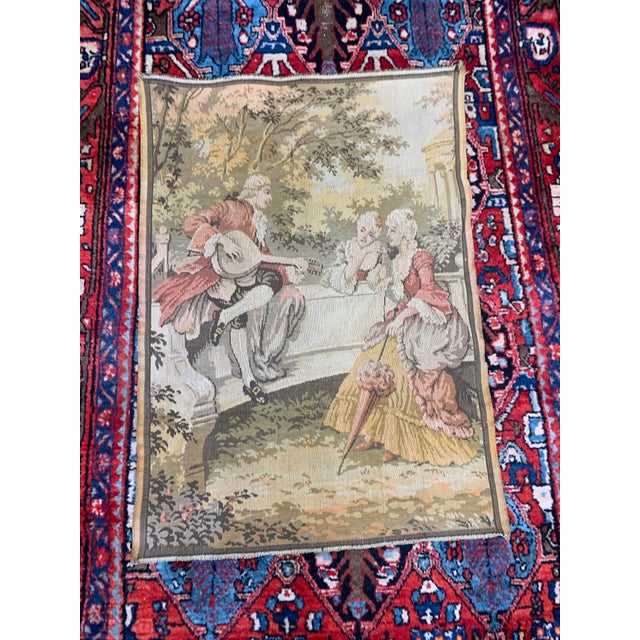Antique Belgian Romantic Scene Tapestry Wall Hanging For Sale In San Francisco - Image 6 of 9