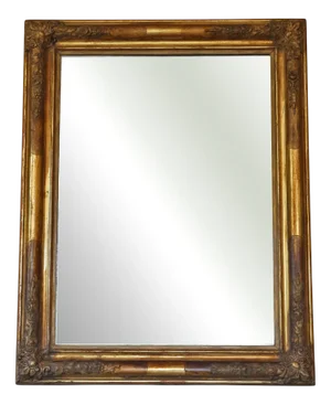 Large Antique Overmantle Wall Mirror with Ornate Gilt Frame, 19th Century