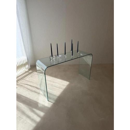Italian Glass Side Table, 1980s For Sale - Image 5 of 11