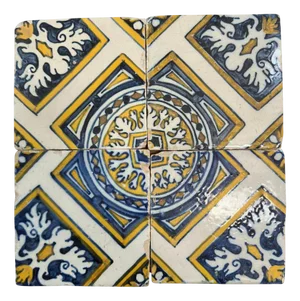 17th Century Portuguese Tiles, Set of 4