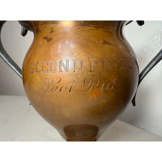 Up for sale is a rare antique 19th century bronze and pewter second prize shot pur trophy. This lovely dual handle trophy...