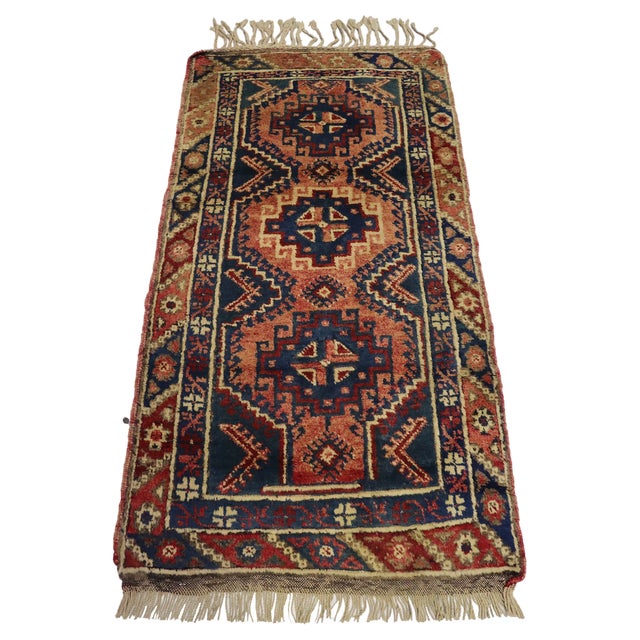Vintage Turkish Hand Knotted Rug, 1950s For Sale