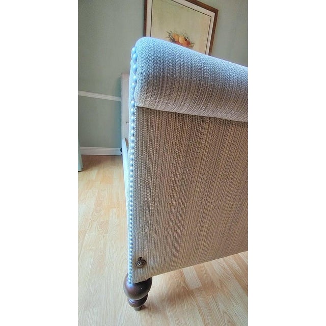 Upholstered Queen Sleigh Bed For Sale - Image 13 of 18