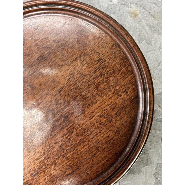 Antique Early 19th Century English George III Mahogany Wine Coaster or Waiter Tray For Sale - Image 4 of 7