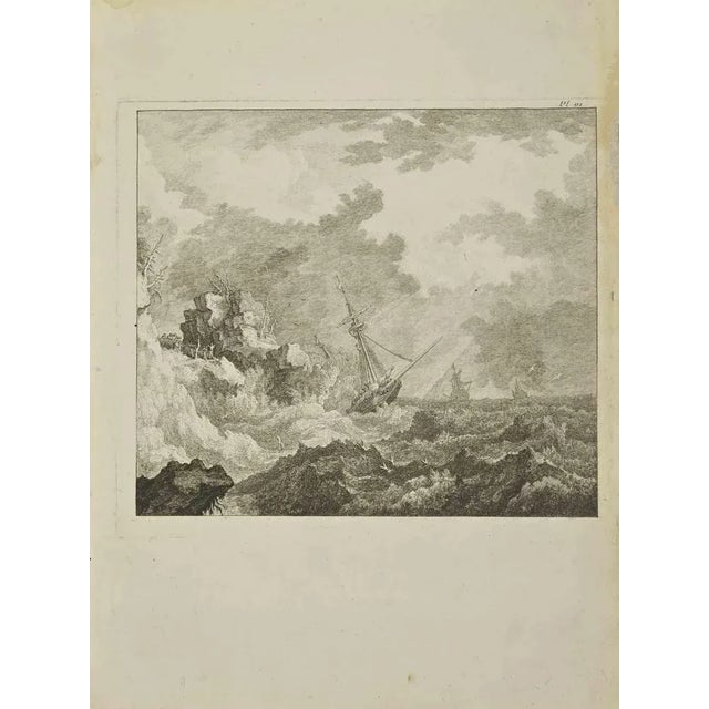 The Ocean is an etching realized by Pierre Quentin Chedel in 1755. Good conditions. The artwork is depicted through...