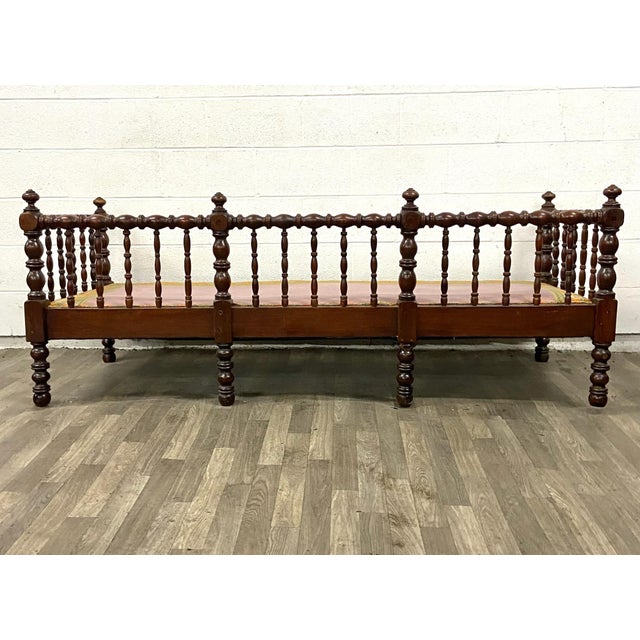 Antique Daybed or Bench Jenny Lind Style Carved and Turned Spindles or Spools Chairish
