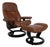 Set of Consul Armchair and Ottoman in Cognac Leather from Stressless For Sale