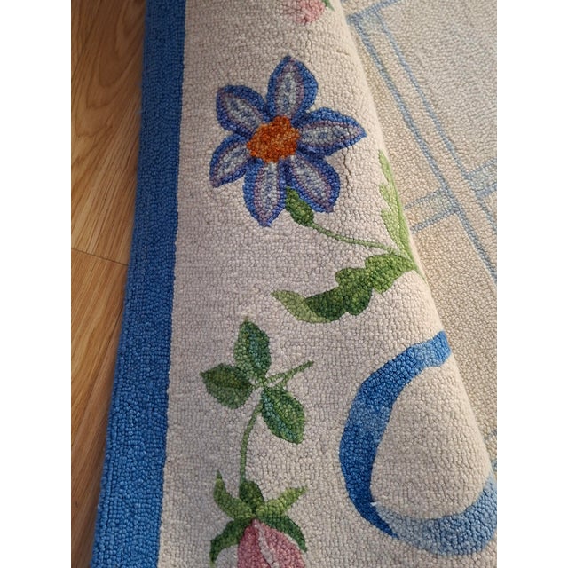 Massive George Wells Hooked Rug For Sale - Image 14 of 18