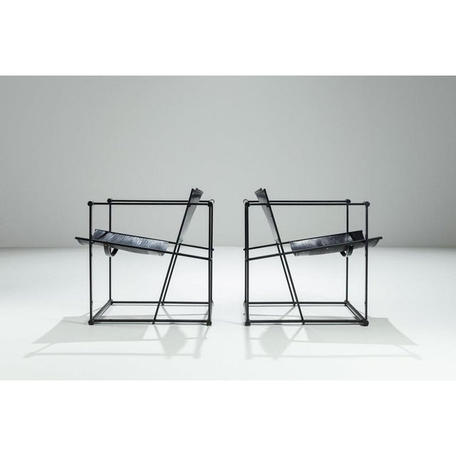 Cubic FM61 Lounge Chairs attributed to Radboud Van Beekum for Pastoe, Netherlands, 1980, Set of 2 For Sale - Image 6 of 15
