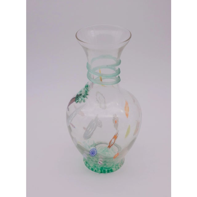 Glass Midcentury Murano Style Glass Vase, 1970s For Sale - Image 7 of 11