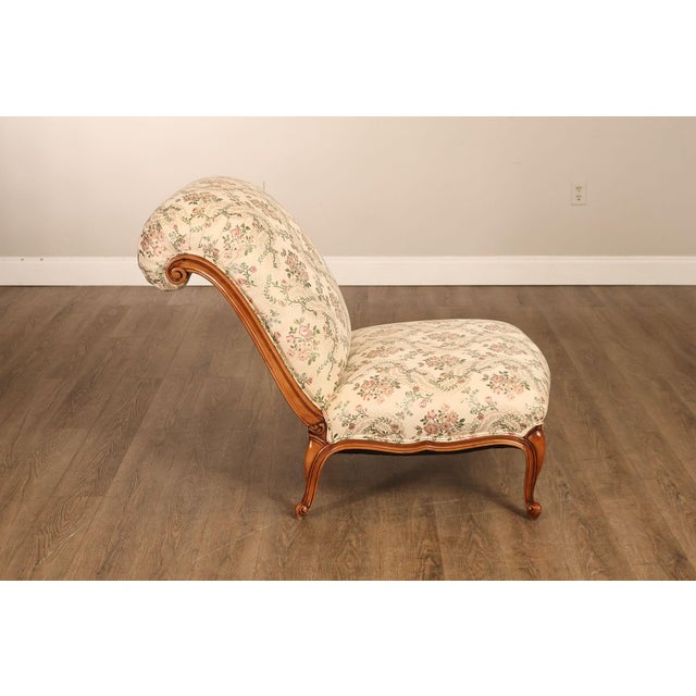 French Louis XV Style Two Piece Chaise Lounge Chair With Ottoman For Sale - Image 16 of 18