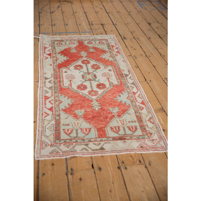 Traditional Vintage Distressed Oushak Rug Runner - 2'7" x 5'6" For Sale - Image 3 of 12