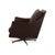 Flexform Boss Leather Armchair Brown Swivel Chair Manual Function For Sale - Image 12 of 13
