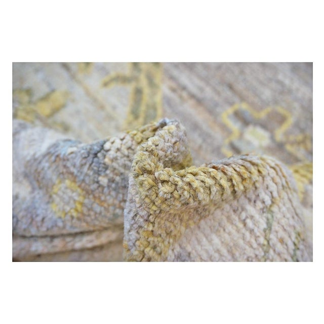 21st Century Turkish Oushak 11x15 Grey, Ivory, Olive & Yellow Handmade Area Rug #1144074 For Sale - Image 10 of 13