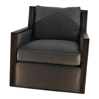 Mid-Century Modern Hickory White Maxwell Swivel Chair For Sale