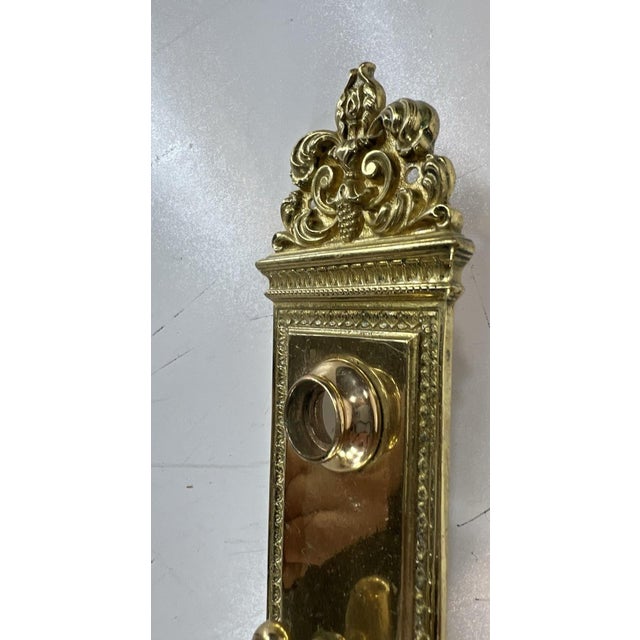 Doorknob Back Plate Entry Antique Victorian / Edwardian Cast Bronze Altena For Sale - Image 13 of 18