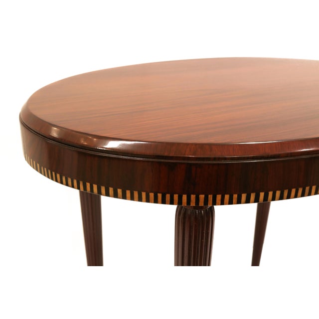Art Deco 1930s Art Deco Oval Lamp Table For Sale - Image 3 of 18