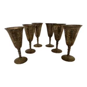 Vintage f.b. Rogers Silver Co. Silverplate Drinking Goblets- Set of 6