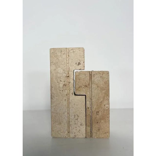 Travertine Candlesticks attributed to Fratelli Mannelli, 1970s, Set of 2 For Sale - Image 4 of 6