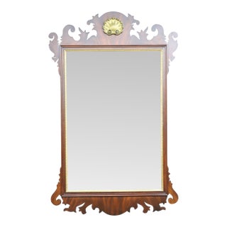 Henkel Harris Chippendale Style Mahogany Mirror For Sale