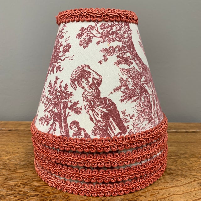 1990s French Style Toile Chandelier Lamp Shades Set of 4 Chairish