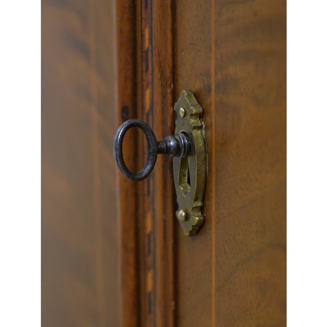 Vintage Marble Top Demilune Linen Cabinet For Sale - Image 12 of 17
