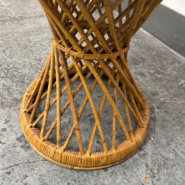 Rattan Hourglass Stool, Vintage For Sale - Image 12 of 12