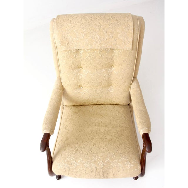 Vintage French Provincial Upholstered Lounge Chair For Sale - Image 6 of 18
