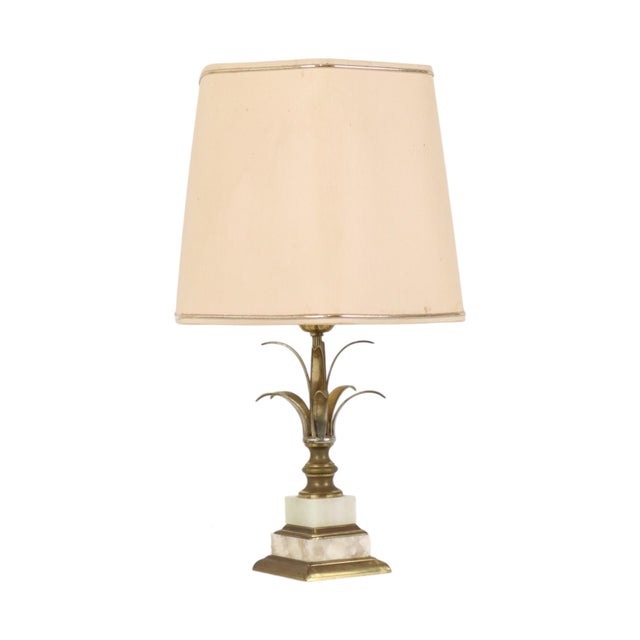 Mid-Century Modern Vintage Palm Tree Pineapple Table Lamp from Massive, 1970s For Sale - Image 3 of 18