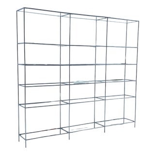 Abstracta Modular Shelf in Chrome and Glass by Poul Cadovius for Royal System, Denmark, 1960s by Poul Cadovius For Sale