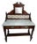 Antique Victorian Mahogany and Marble Wash Stand with Tiled Back Mirror & 2 Drawers For Sale