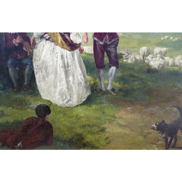 1920s French Oil on Board Paintings - a Pair For Sale - Image 4 of 8