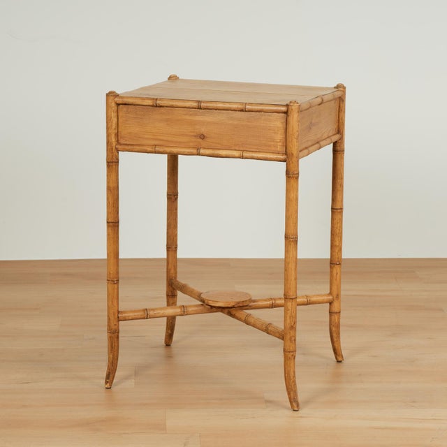 Pair of Antique English Pine Faux Bamboo Stands For Sale - Image 14 of 17