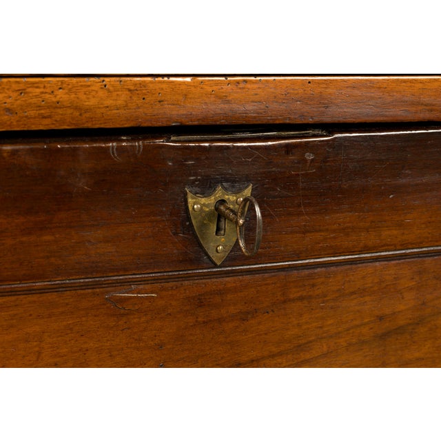 Late 18th Century French Louis XVI Walnut Secretary Desk With Marble Top For Sale - Image 11 of 18