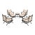 Mykonos Patio Lounge Chairs With Ottomans. For Sale