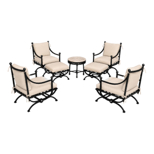 Mykonos Patio Lounge Chairs With Ottomans.