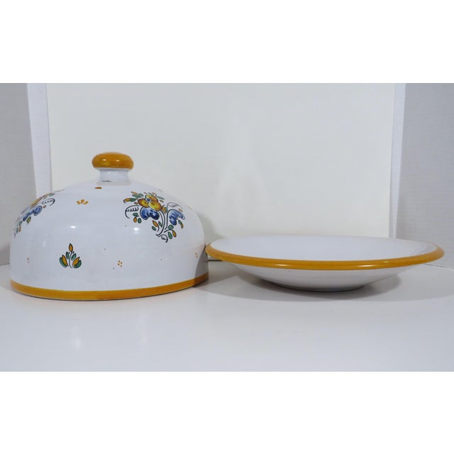 Large Spanish Ceramic Cheese Dome, 2 Pieces For Sale - Image 4 of 6
