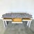 Metal Vintage Sculptural Tessellated Marble Desk For Sale - Image 7 of 9