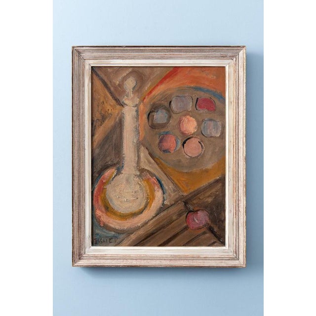 Nikolai Issaiev, Still Life with Fruits, Gouache and Oil Painting on Board For Sale - Image 9 of 9