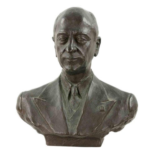 Bust of Man, 1938, Bronze For Sale