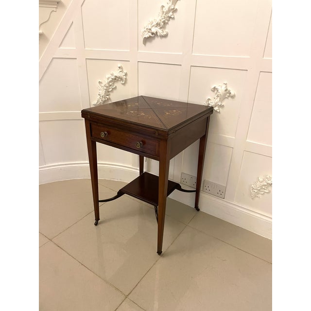 Antique Edwardian Side Table in Mahogany, 1900 For Sale - Image 4 of 18