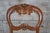 Early 20th Century Early 20th Century Antique Victorian Rose Carved Walnut Balloon Back Parlor Vanity Desk Chair For Sale - Image 5 of 12