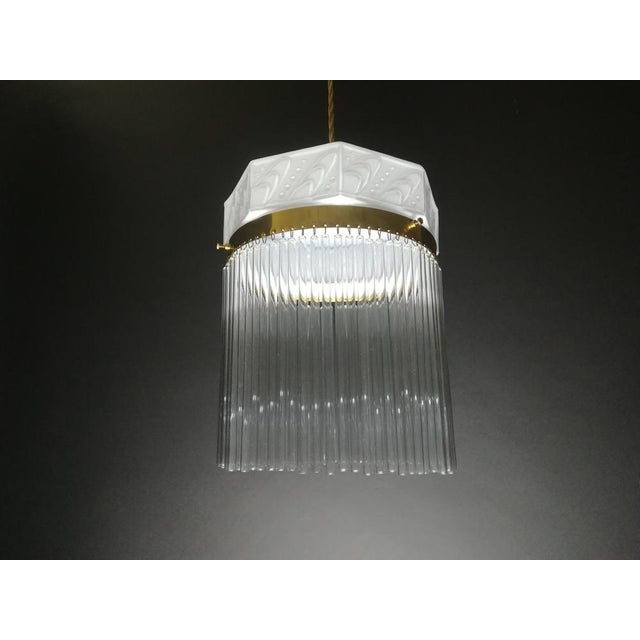 Hanging Lamp with Glass Rods, France, 1920s For Sale - Image 14 of 14
